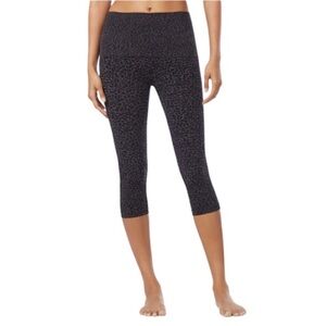Soma LIVE. LOUNGE. WEAR. Slimming Crop Legging in Luxe Leopard Black, Medium